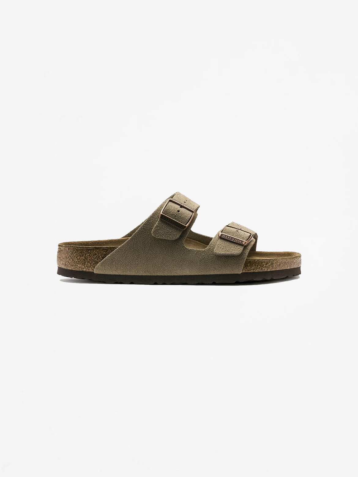 Black Taupe Leather Arizona Sandal