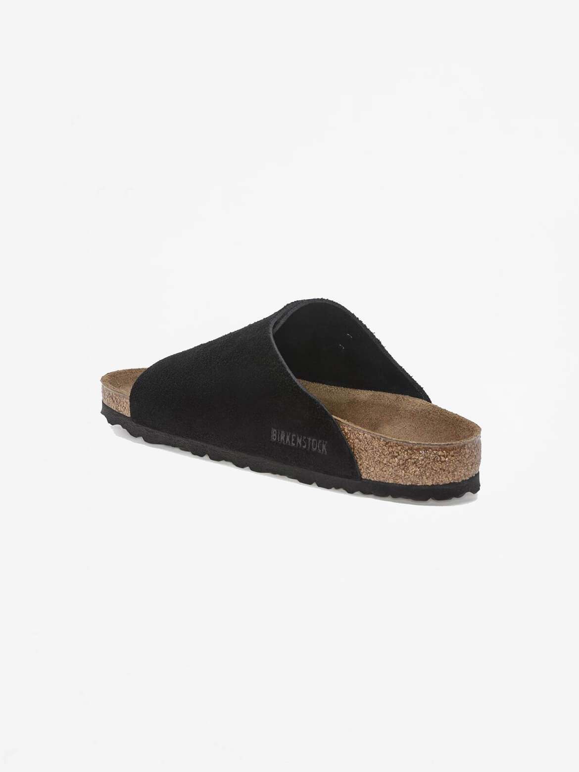 Black Suede Leather Zürich Sandal