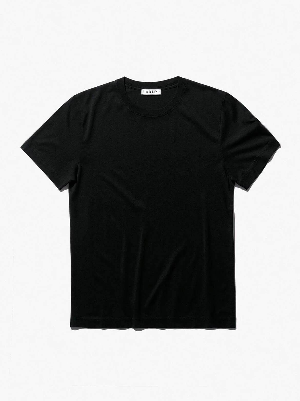 Black Midweight T-shirt Lyocell Blend