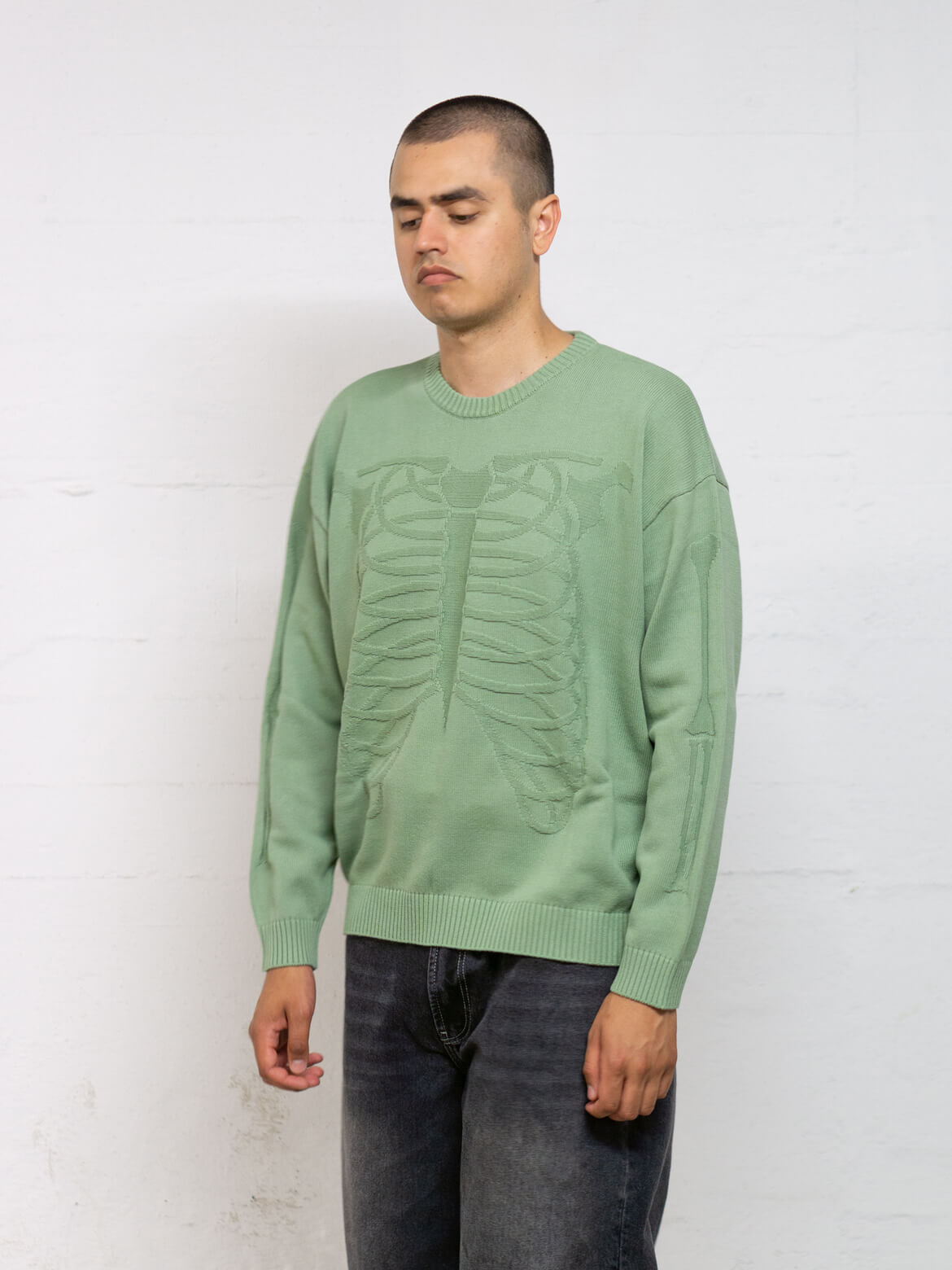 Sage Skeleton Sweater