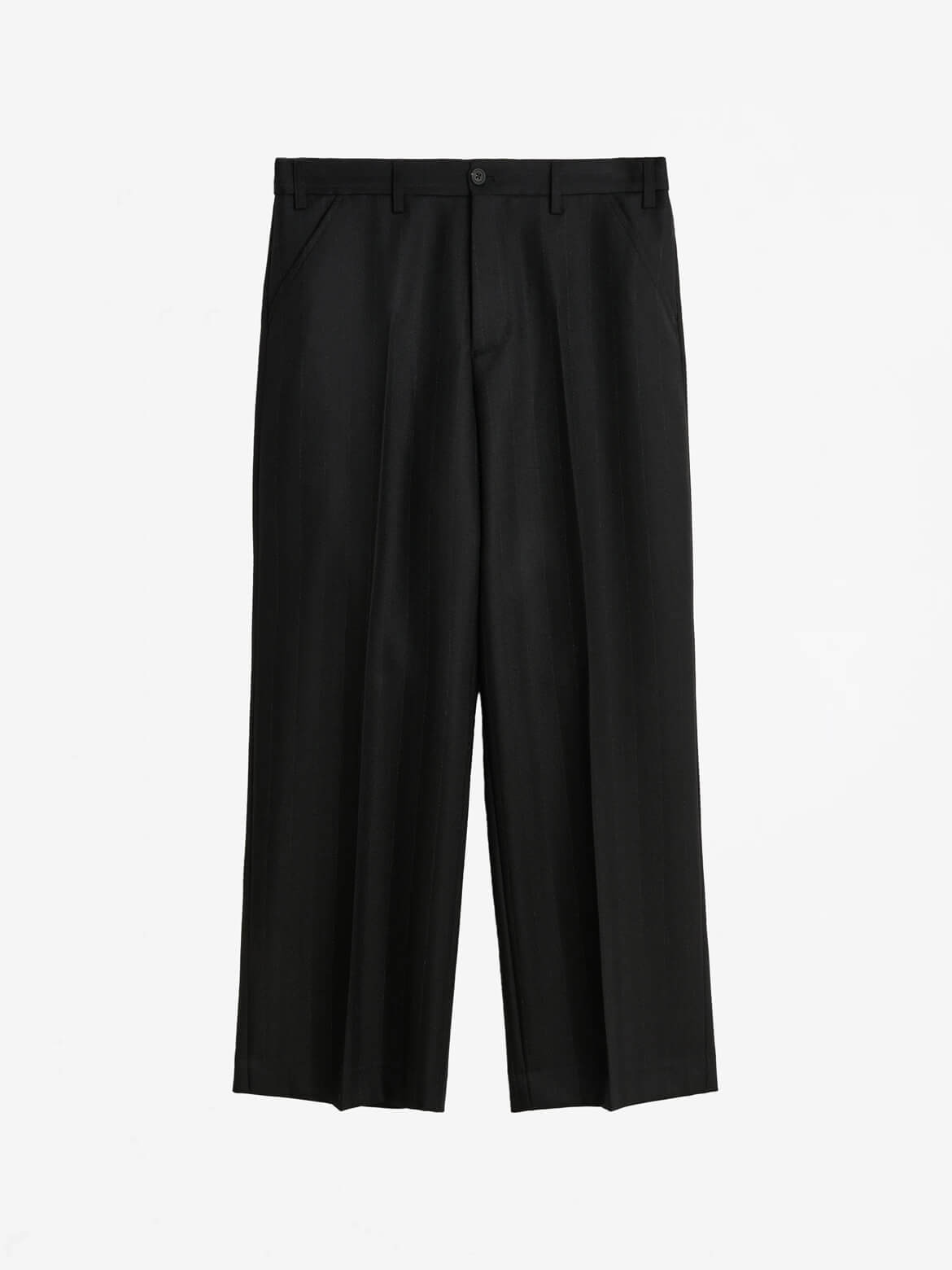 Maitre D Black Wool Sailor Trouser