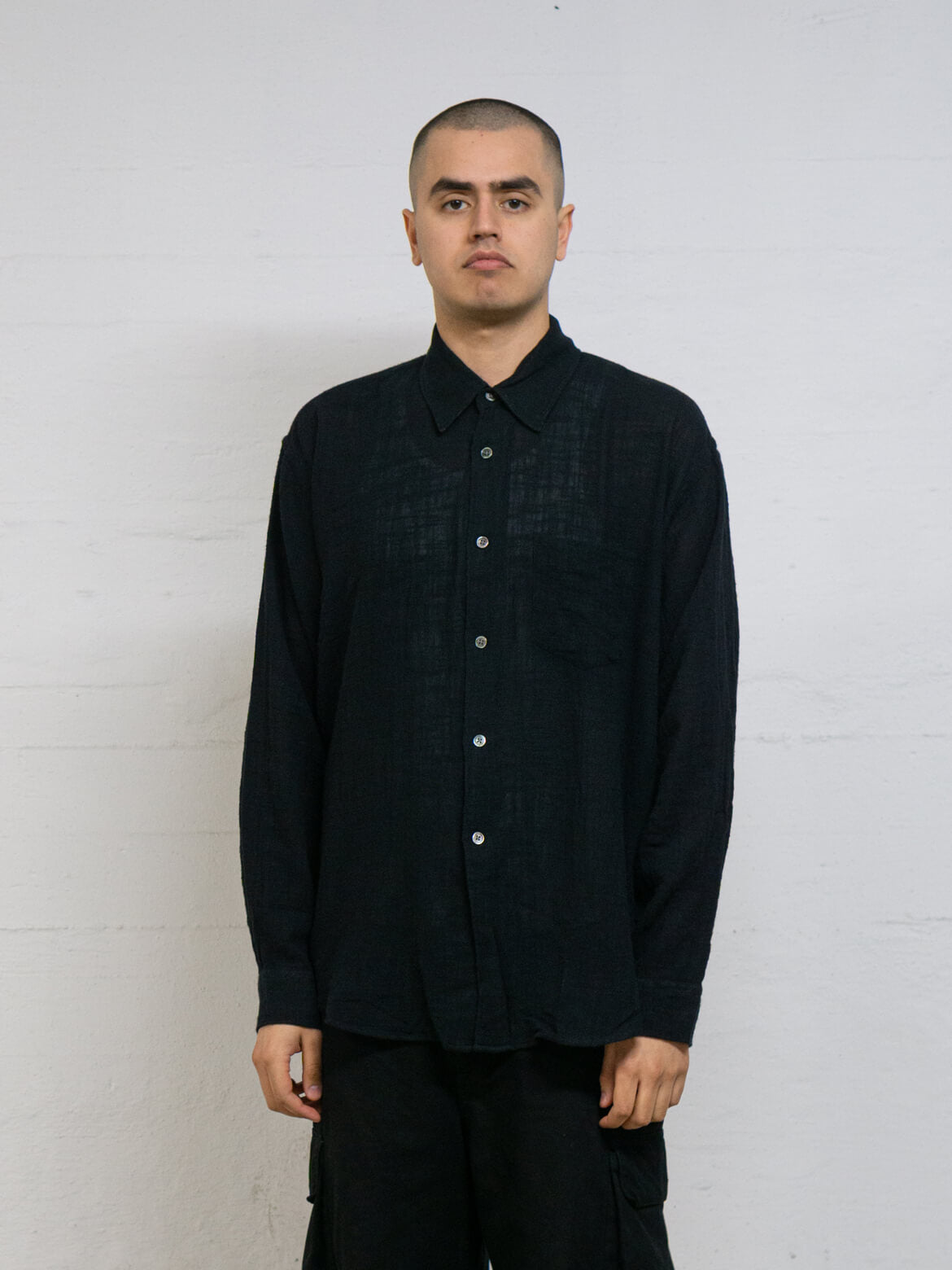 Washed Black Air Cotton Coco Shirt