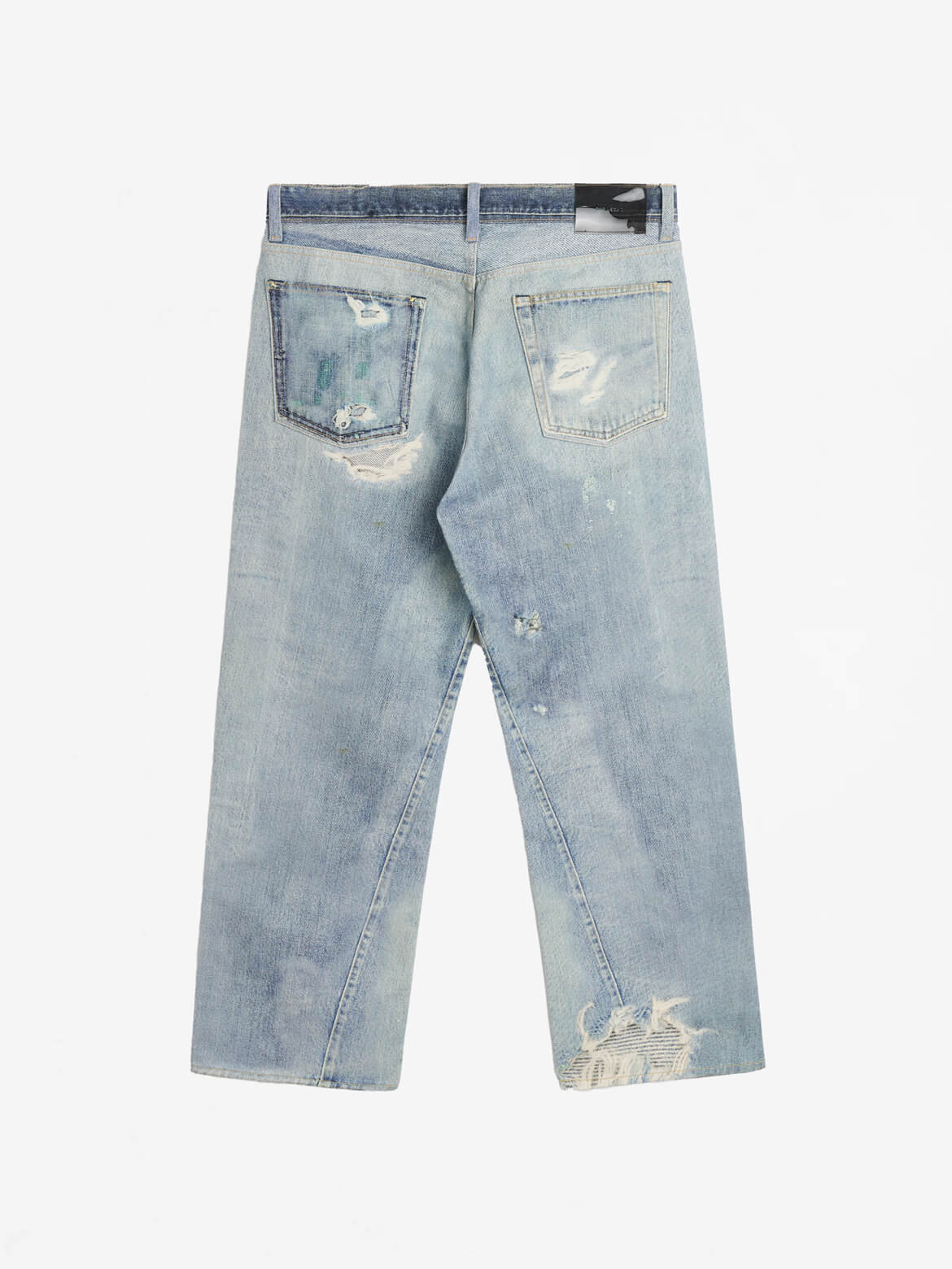 Digital Denim Print Third Cut Jeans