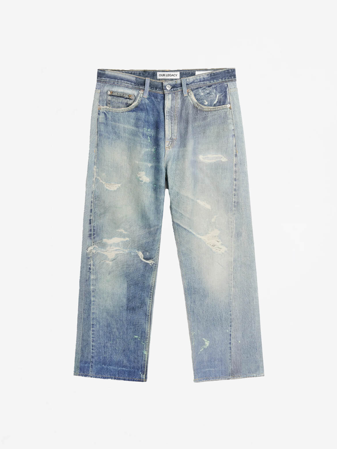 Digital Denim Print Third Cut Jeans