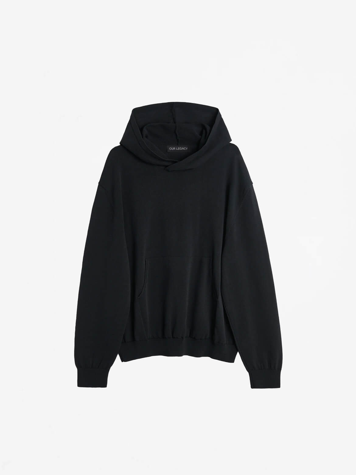 Shadow Black Crispy Cotton Knitted Hood