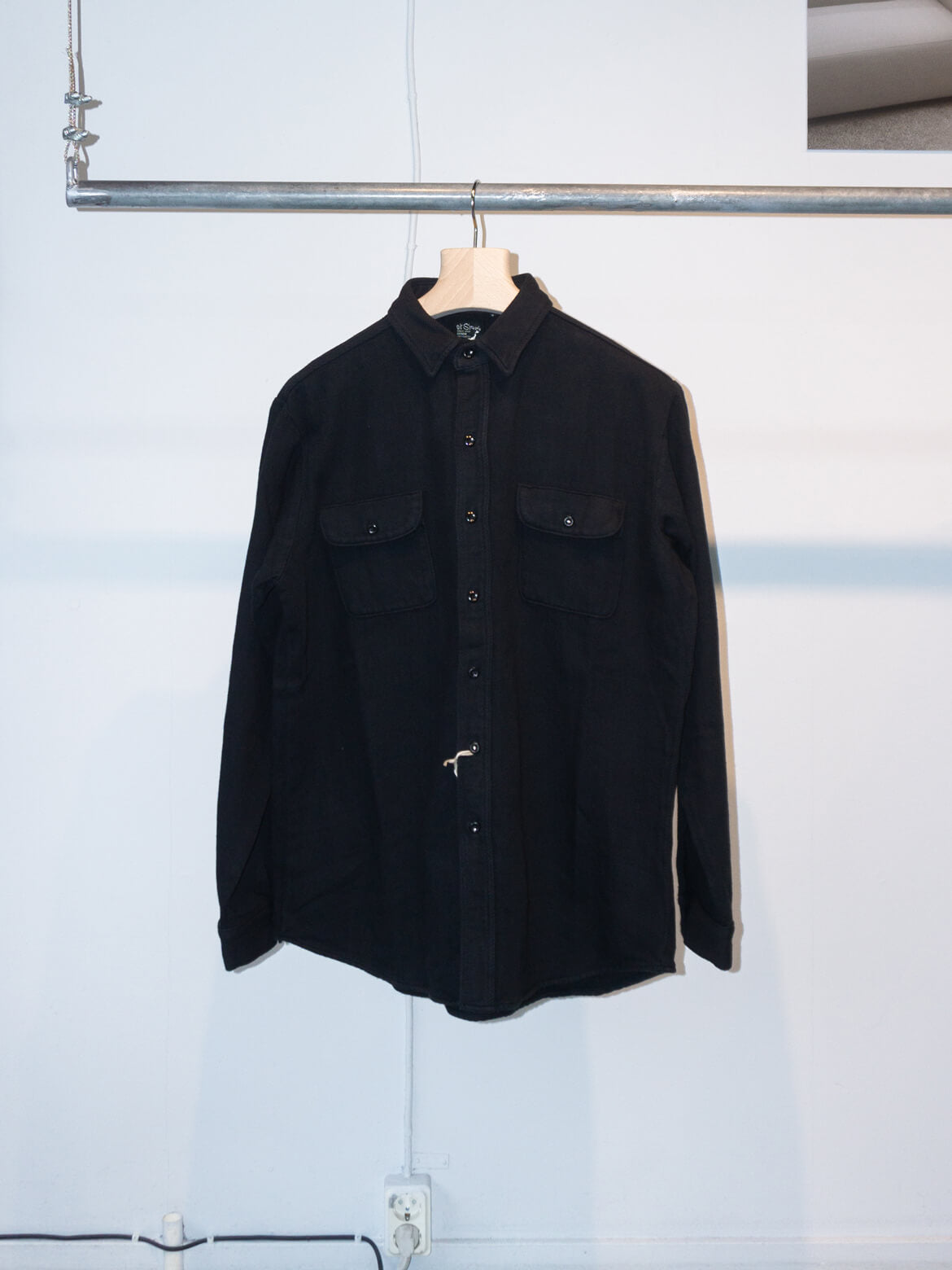 Black Vintage Fit Flannel Shirt