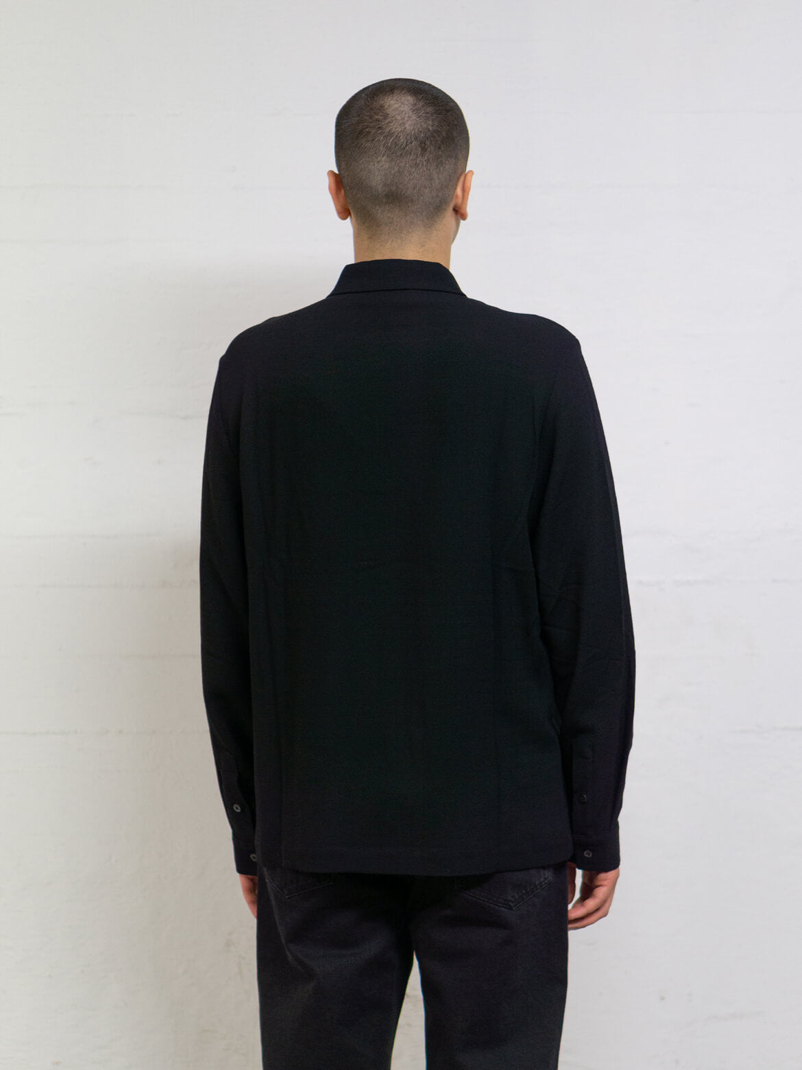 Black Crepe Sense Shirt