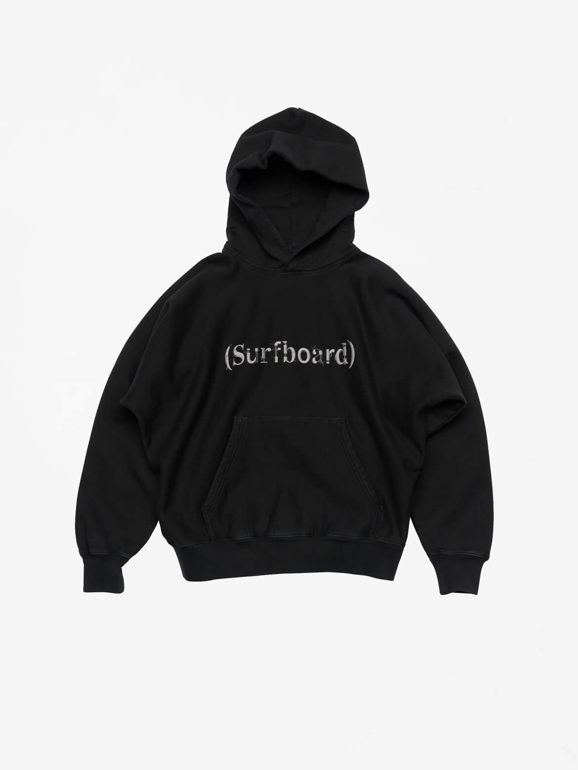 Black Embroidered Hoodie