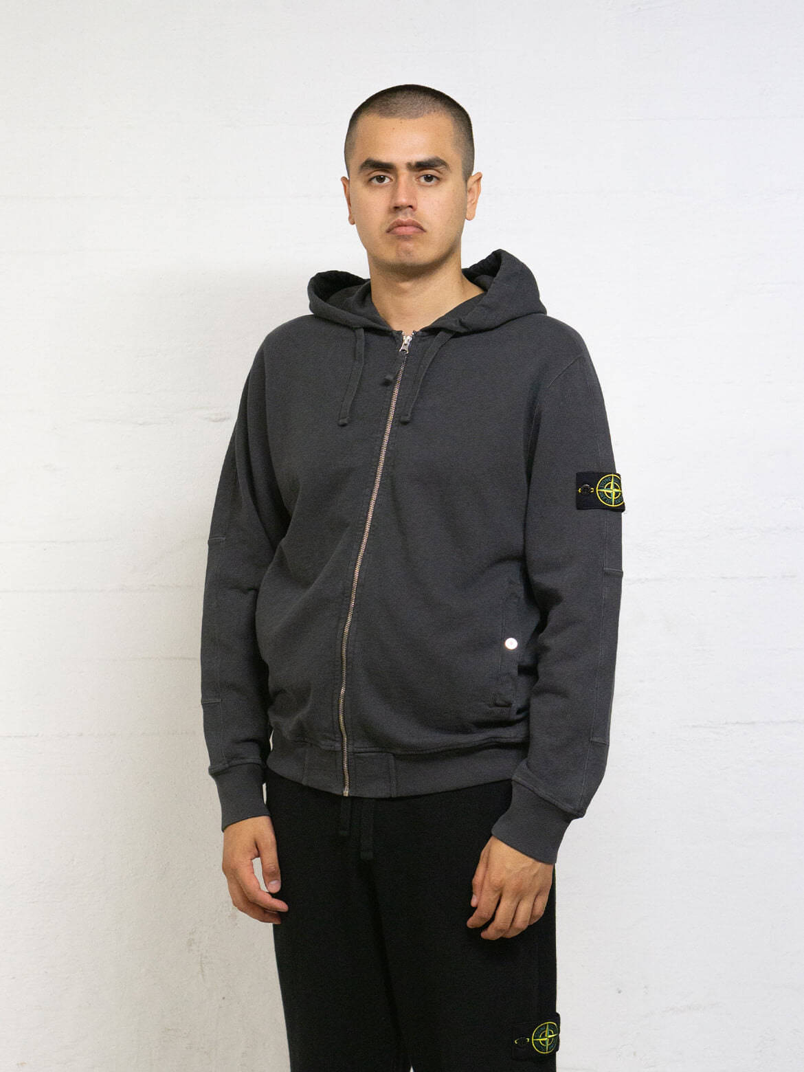 Dark Grey 63160 Hooded Zip Sweatshirt