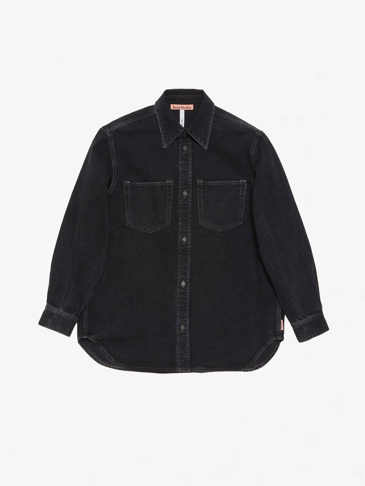 Black Denim Button-Up Shirt