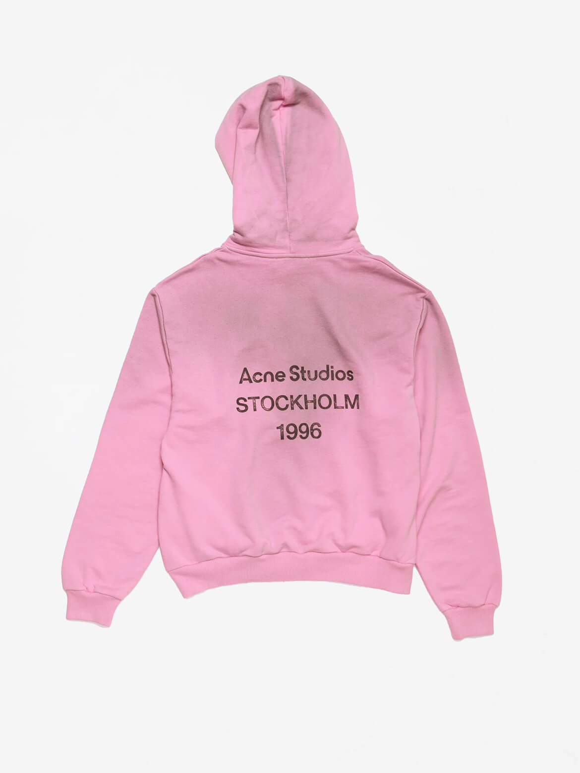 Cotton Candy Pink Logo Hooded Stockholm 1996 Sweater