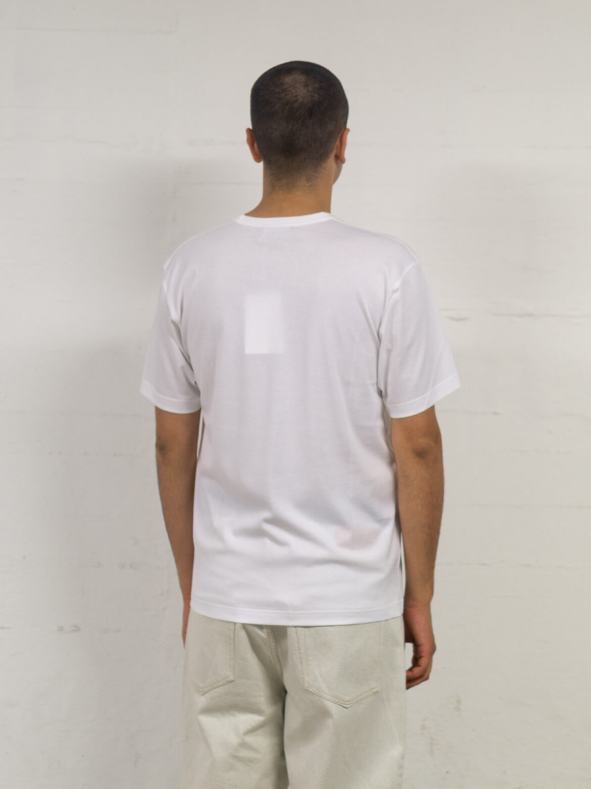 Optic White Crew Neck Regular Fit Face Tee