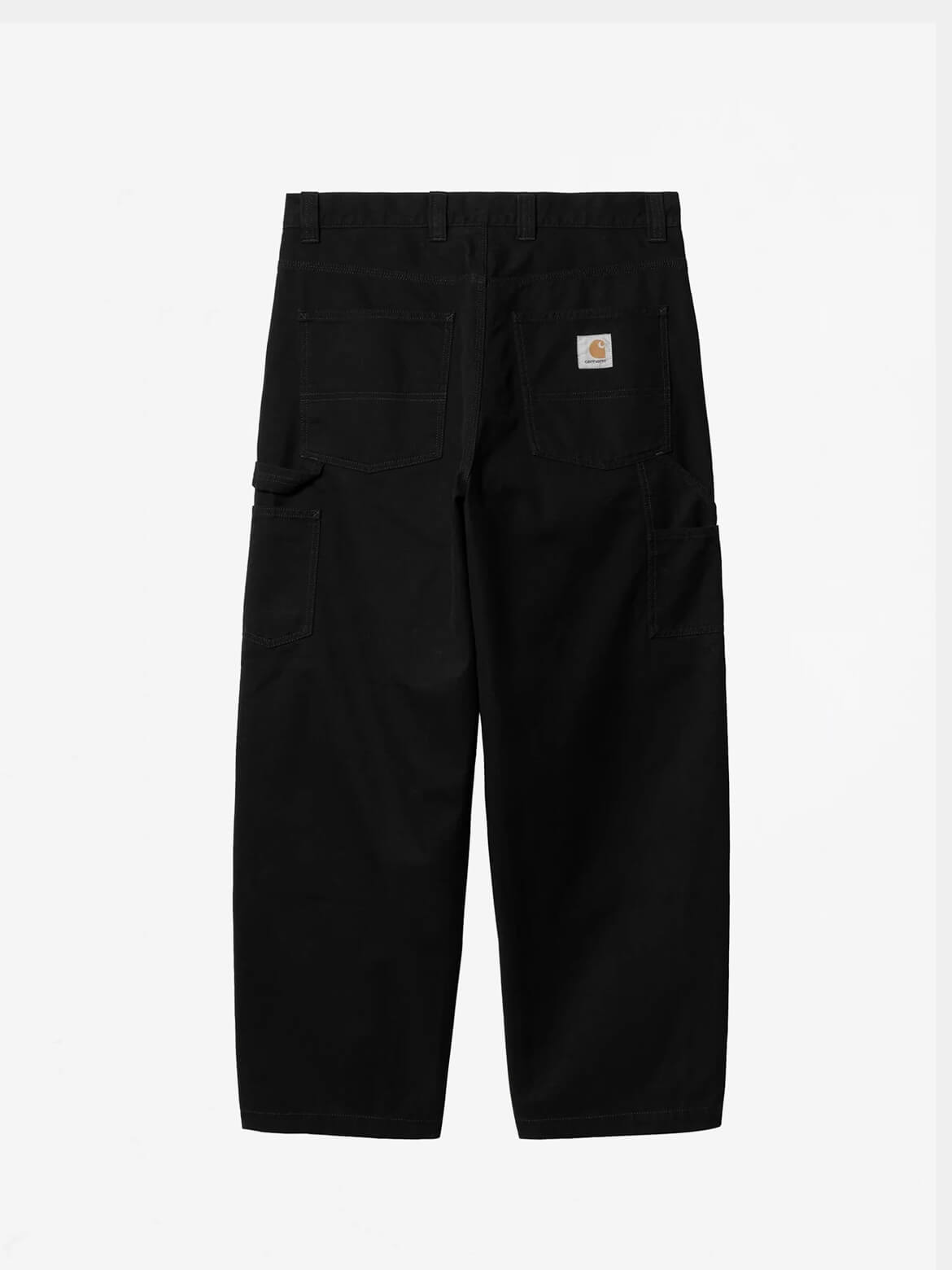 Black (Rinsed) Wide Panel Pant