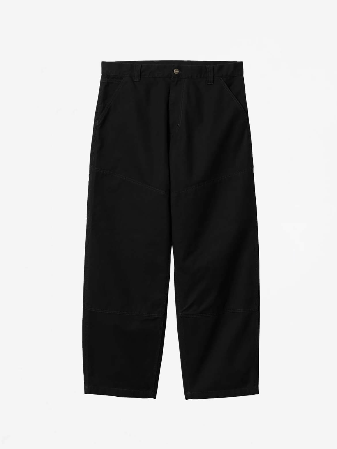 Black (Rinsed) Wide Panel Pant