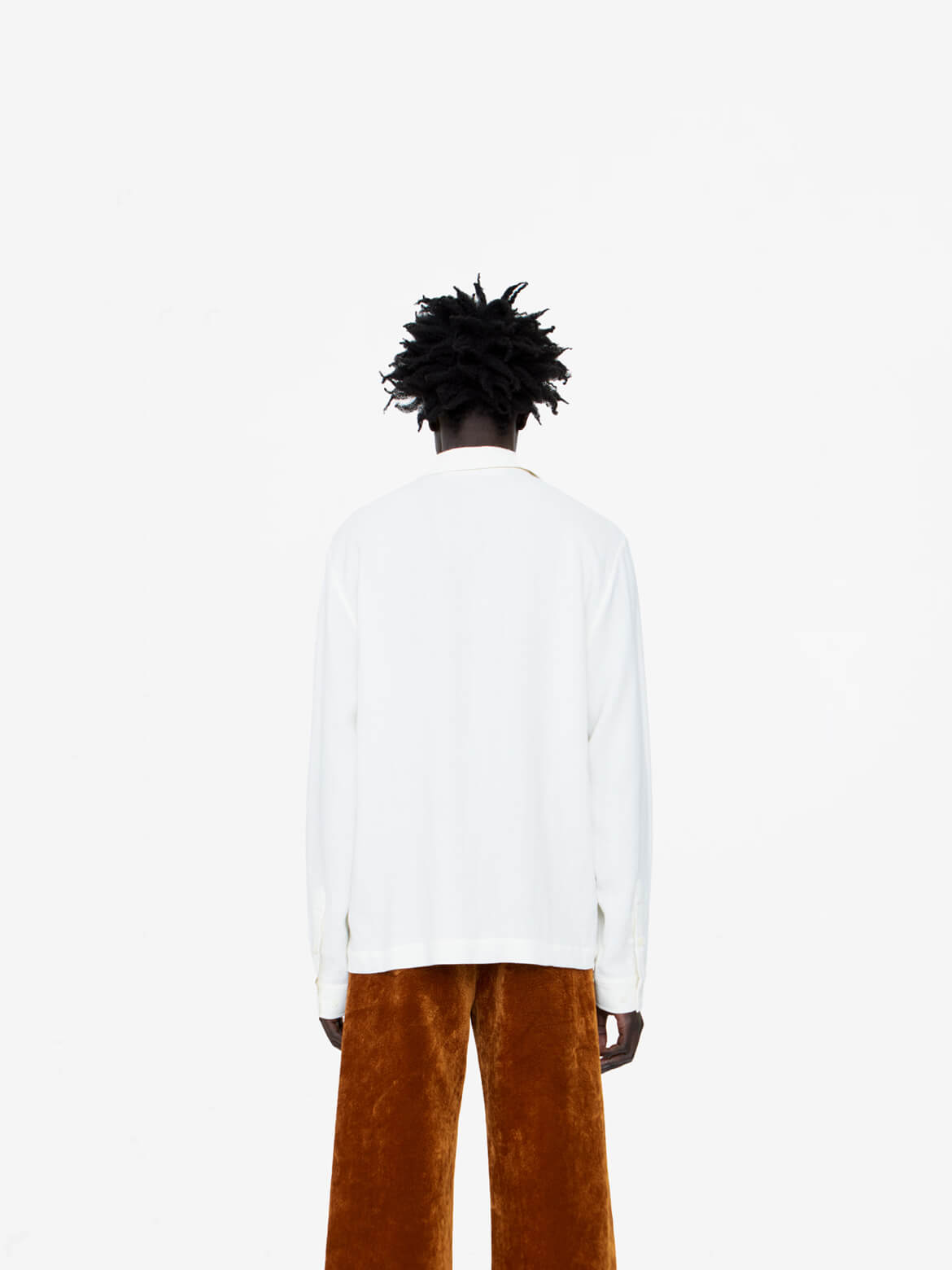 Off White Crepe Sense Shirt