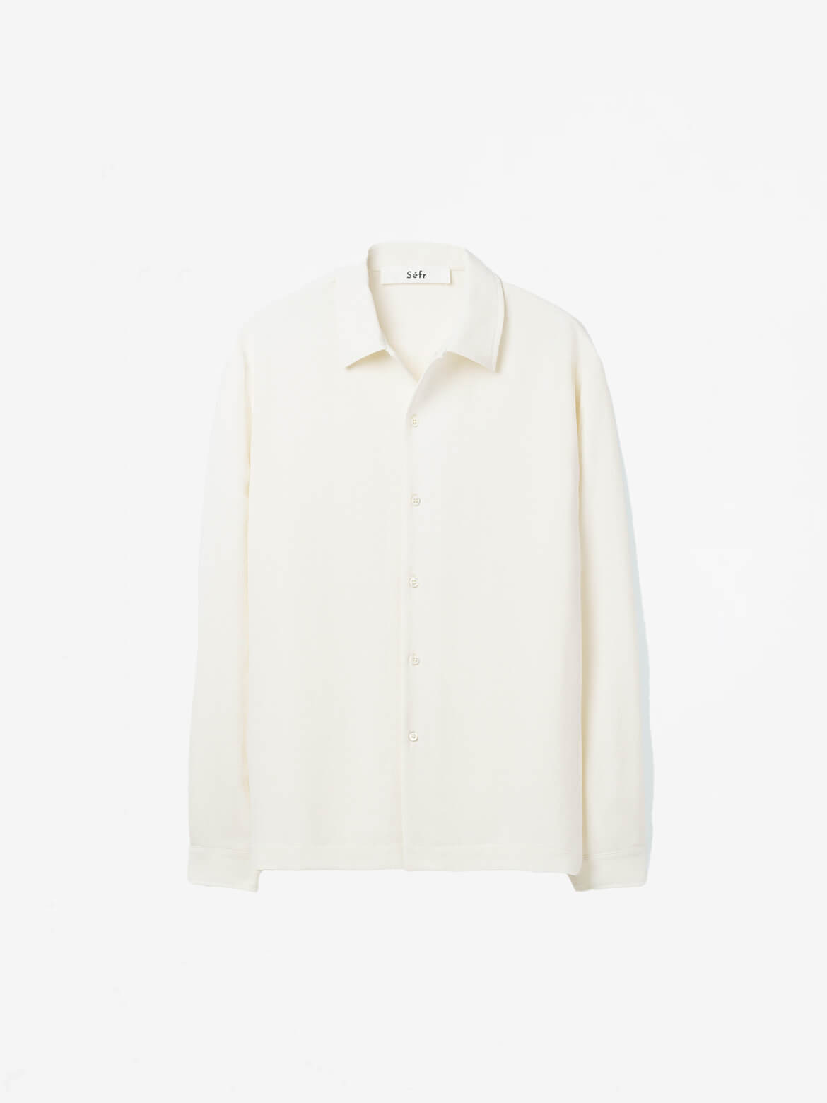 Off White Crepe Sense Shirt